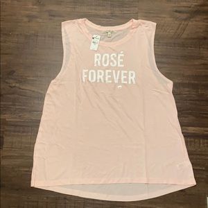 Pale pink tank top rose forever express large